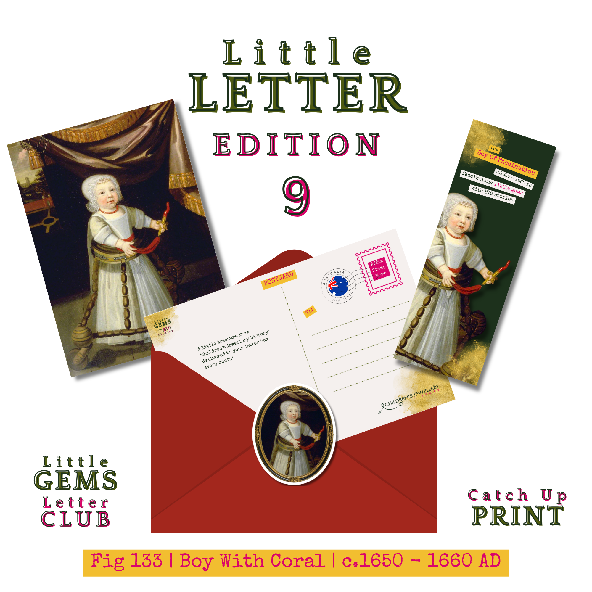 Little Letter Of History Edition 9 | Fig 133 - Boy With Coral | Catch Up Print