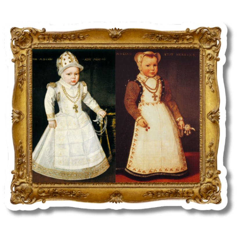 Little Sticker Of History Edition 8a | Figs 147 & 148 - The Thynne Children | Single Vinyl Sticker
