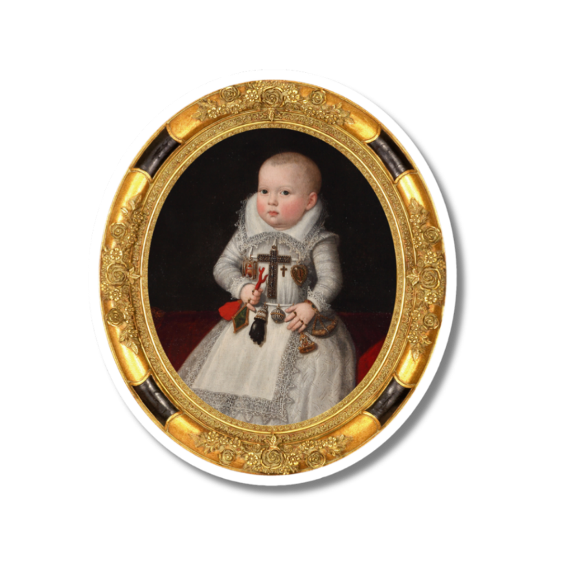 Little Sticker Of History Edition 2 | Fig 170 - The Infanta Ana Mauricia | Single Vinyl Sticker
